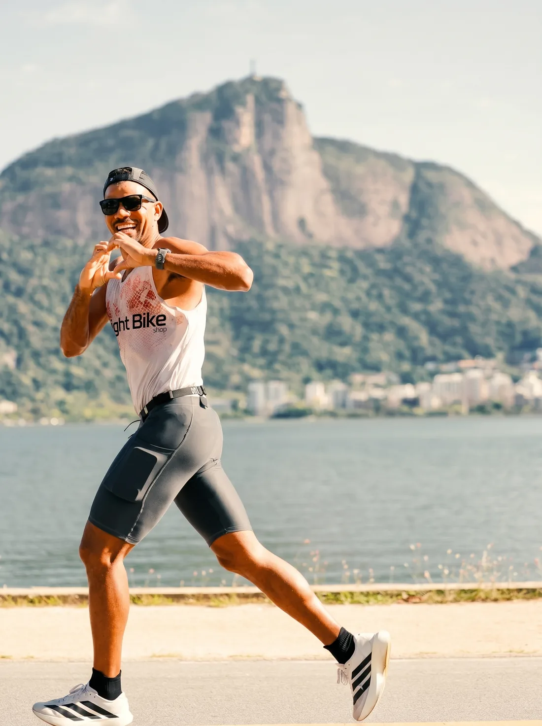 Atleta em treino de corrida